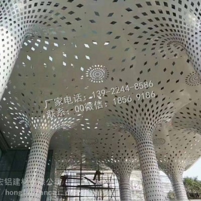 宏鋁建材直銷高端鋁單板 墻面裝飾鋁板 藝術(shù)沖孔鋁板